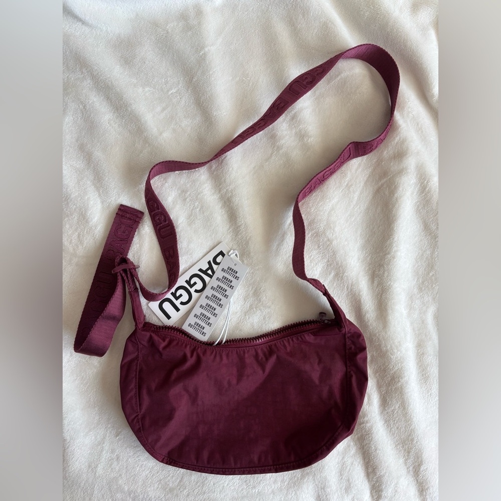 Baggu Oxblood Small Crescent Bag